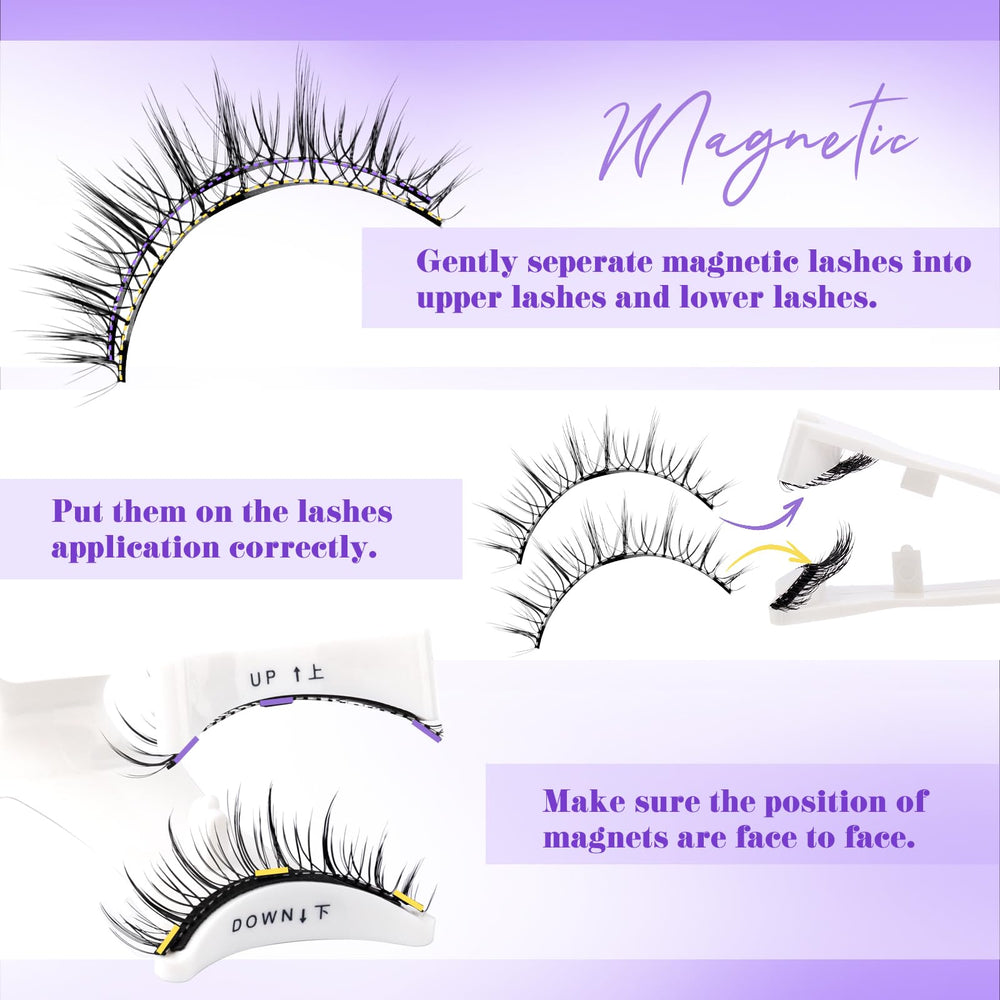 Wendy Lashes easy-to-wear magnetic lashes with simple removal.