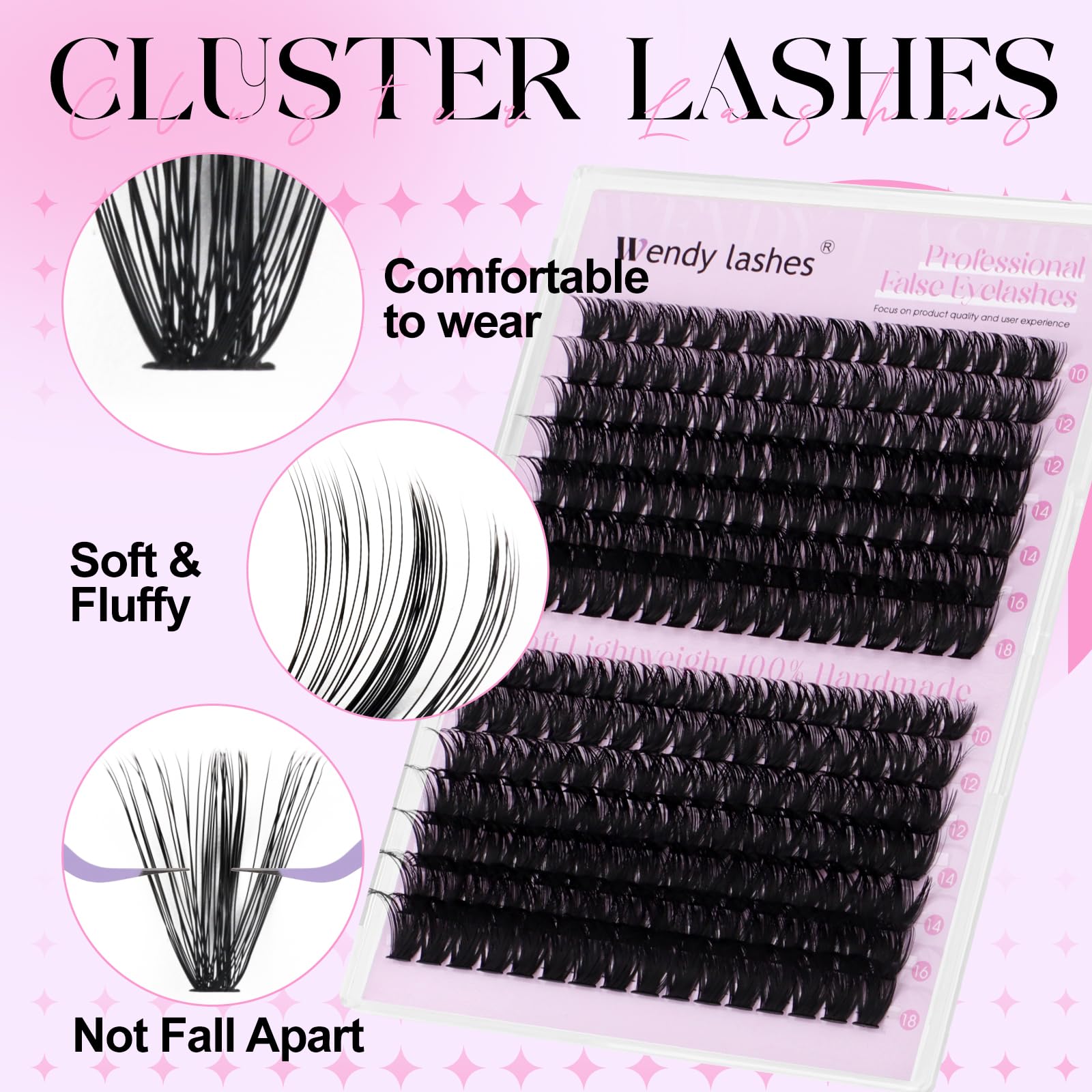 Wendy Lashes featherlight eco materials offer comfortable wear with a natural matte finish
