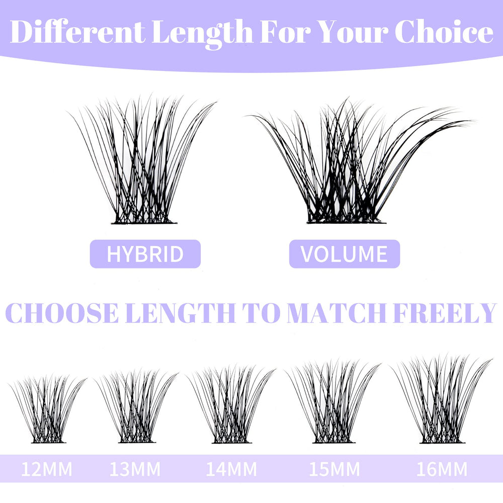 Wendy Lashes cluster lashes with firm roots to maintain shape through wear.