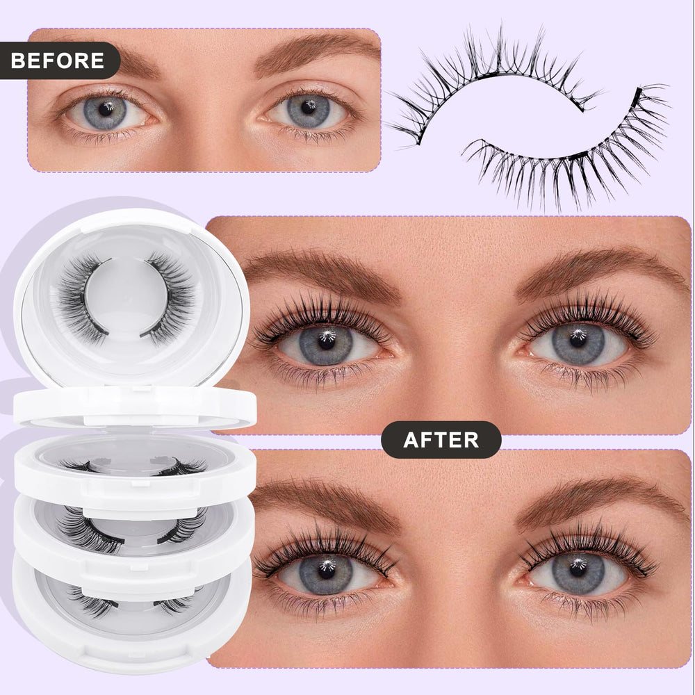 Wendy Lashes designed to fit at the eye root for natural alignment.