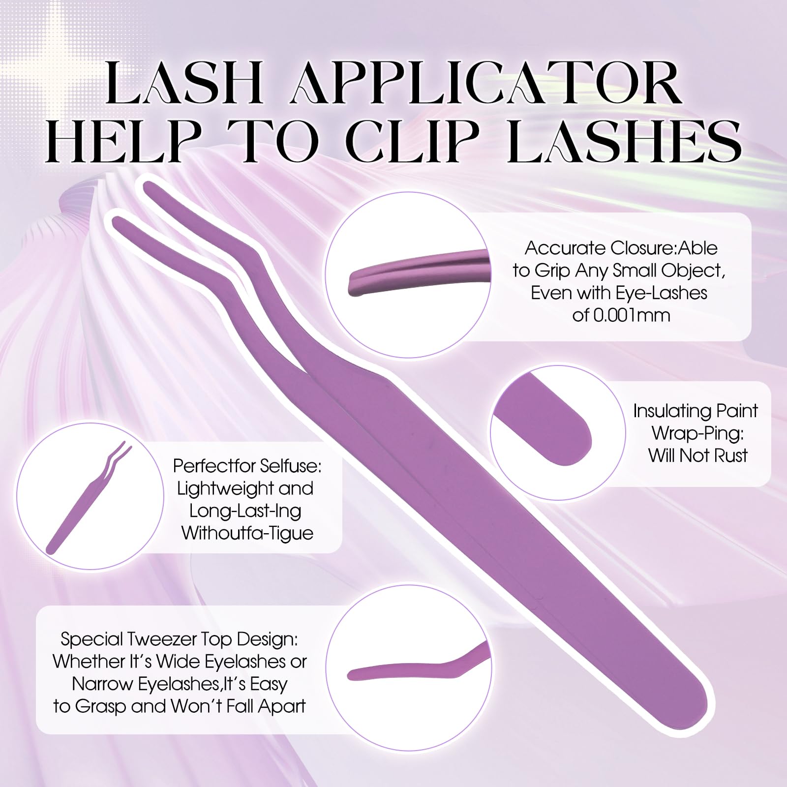Wendy Lashes lash applicator in use for precise placement