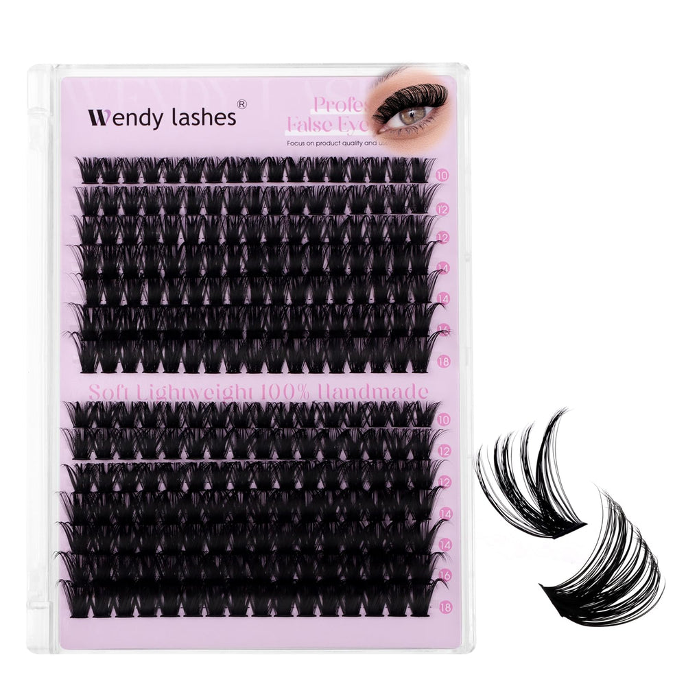 Wendy Lashes lash clusters 80D-100D wispy for natural volume and DIY wear