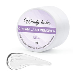 Wendy Lashes lash remover bottle shows quick glue dissolution for extensions