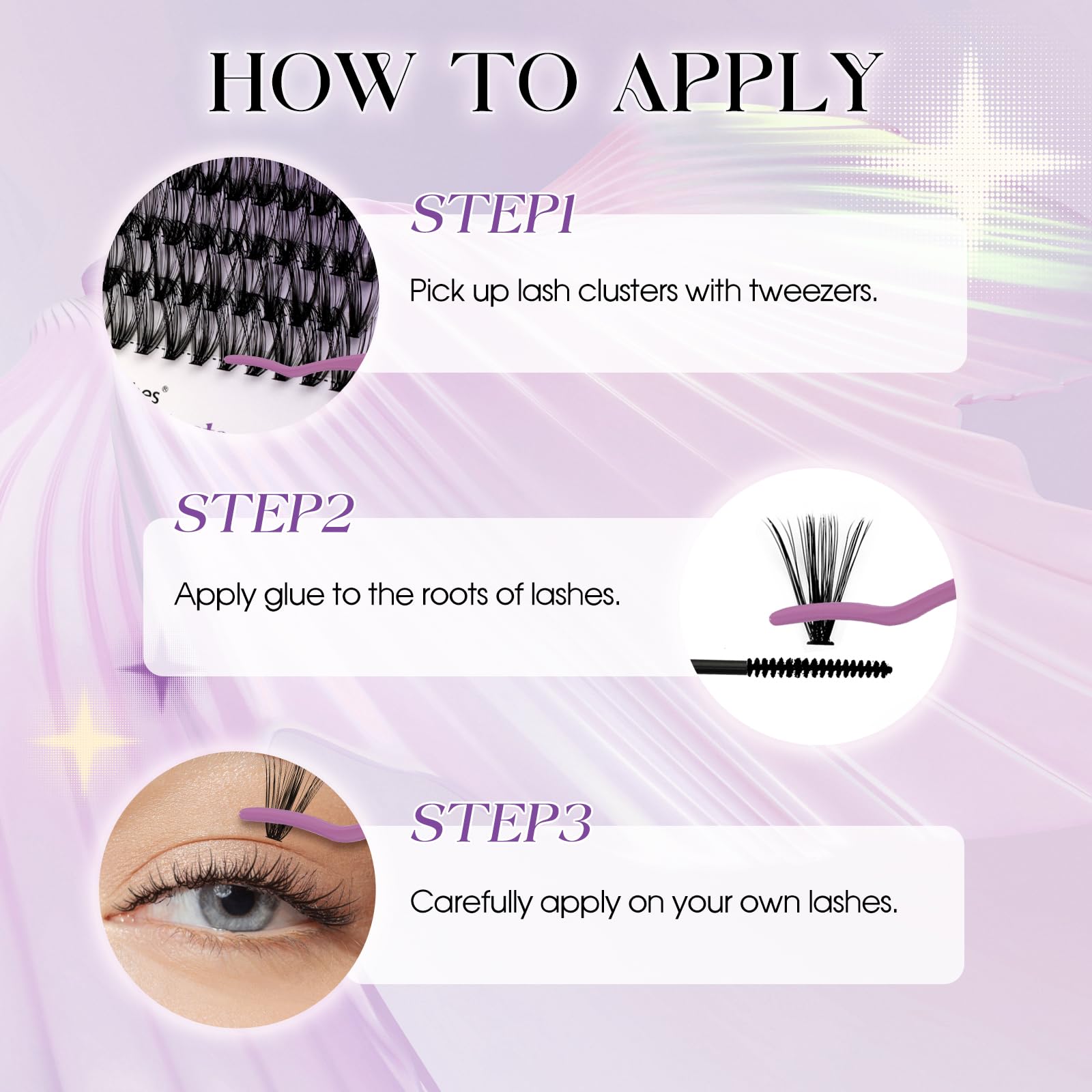 Wendy Lashes lengths 12–16mm for versatile DIY styling