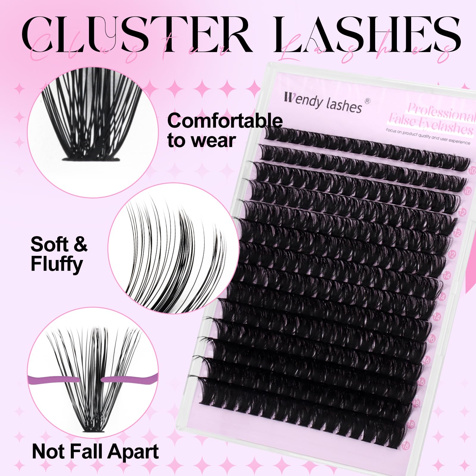 Wendy Lashes mascara brush to blend clusters into a seamless finish.