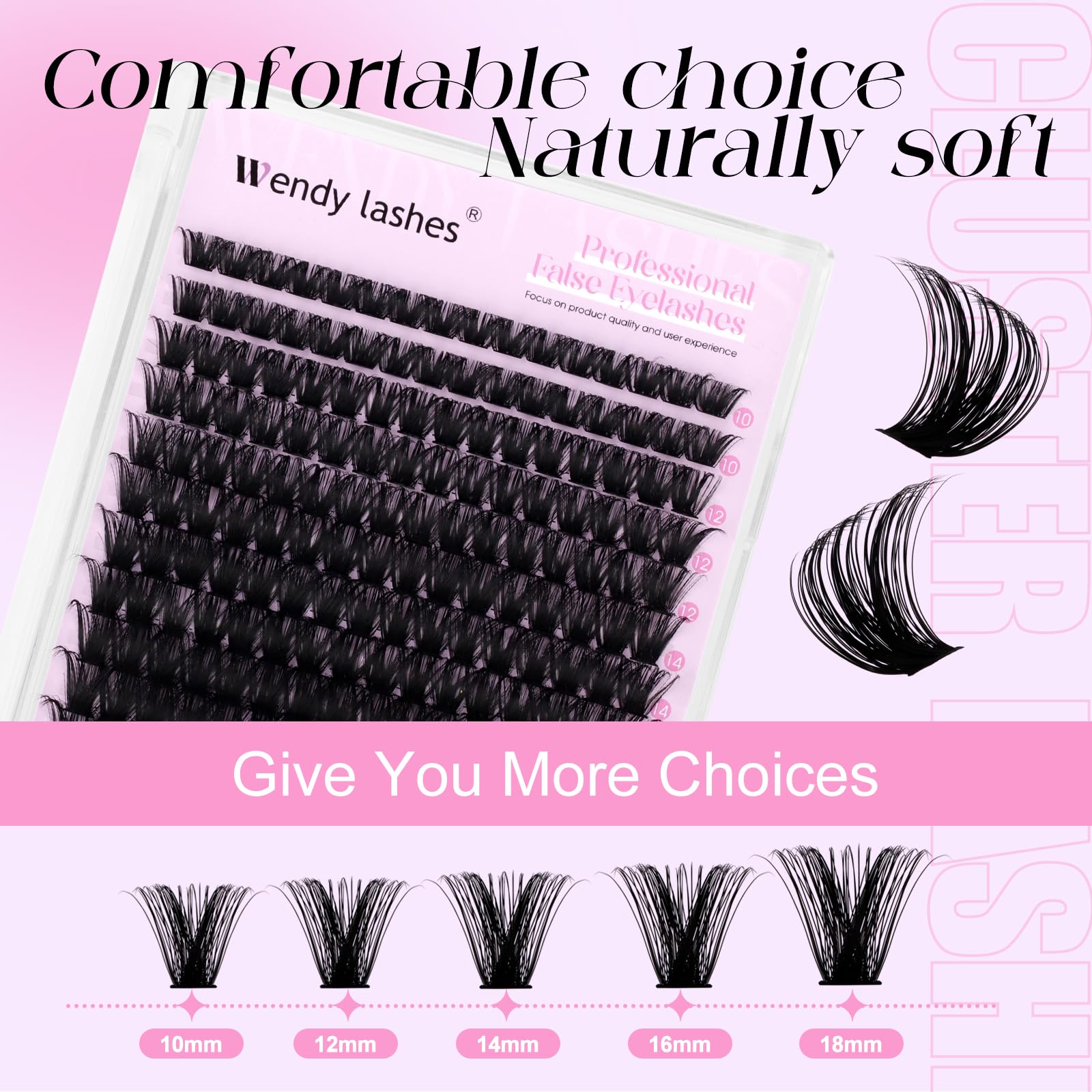 Wendy Lashes soft, lightweight lashes resist clumping for smooth wear.