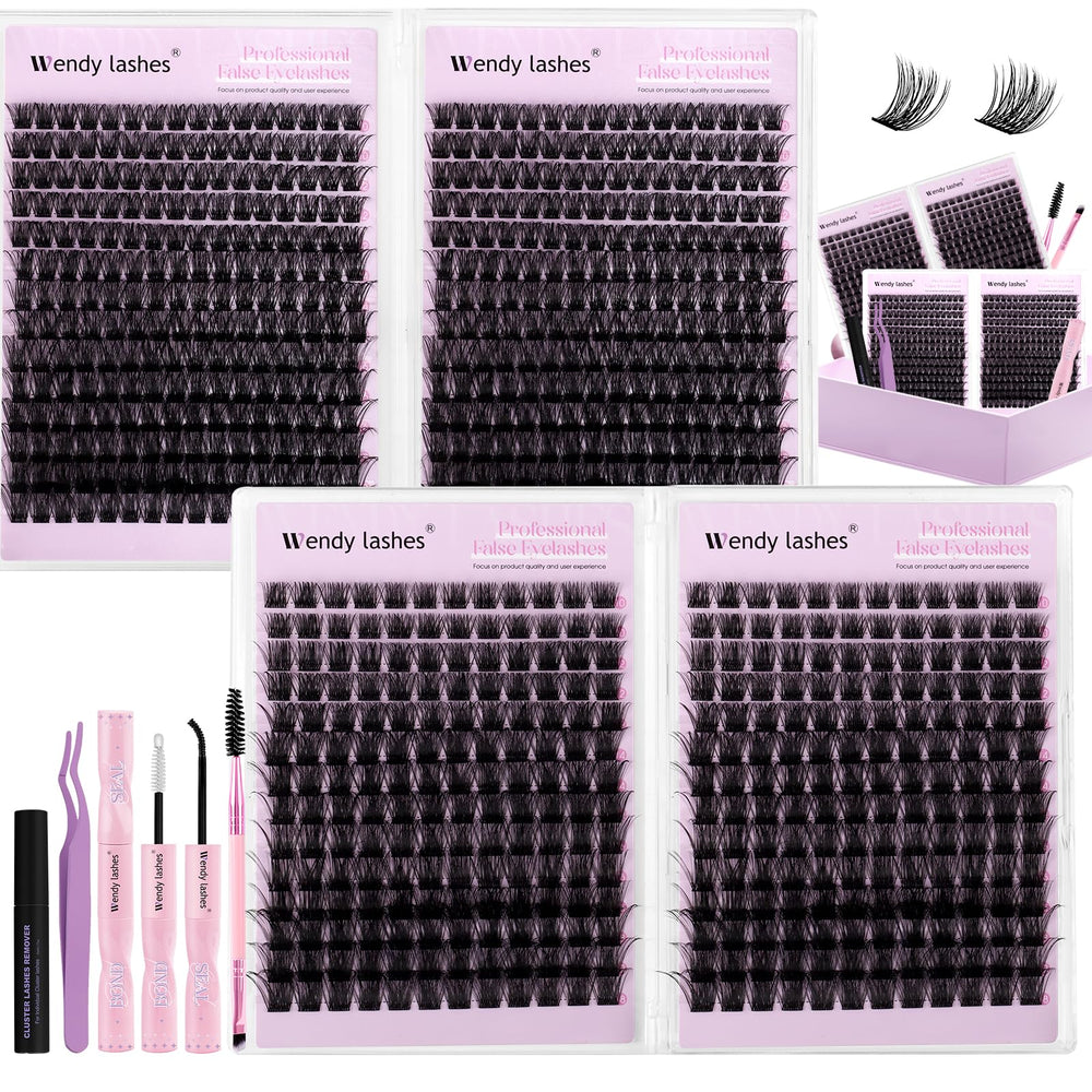 Wendy Lashes wispy clusters kit pack for salon-quality home lashes