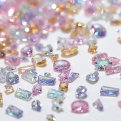 WENEWFINE colorful zircon rhinestones for vibrant nail art designs.
