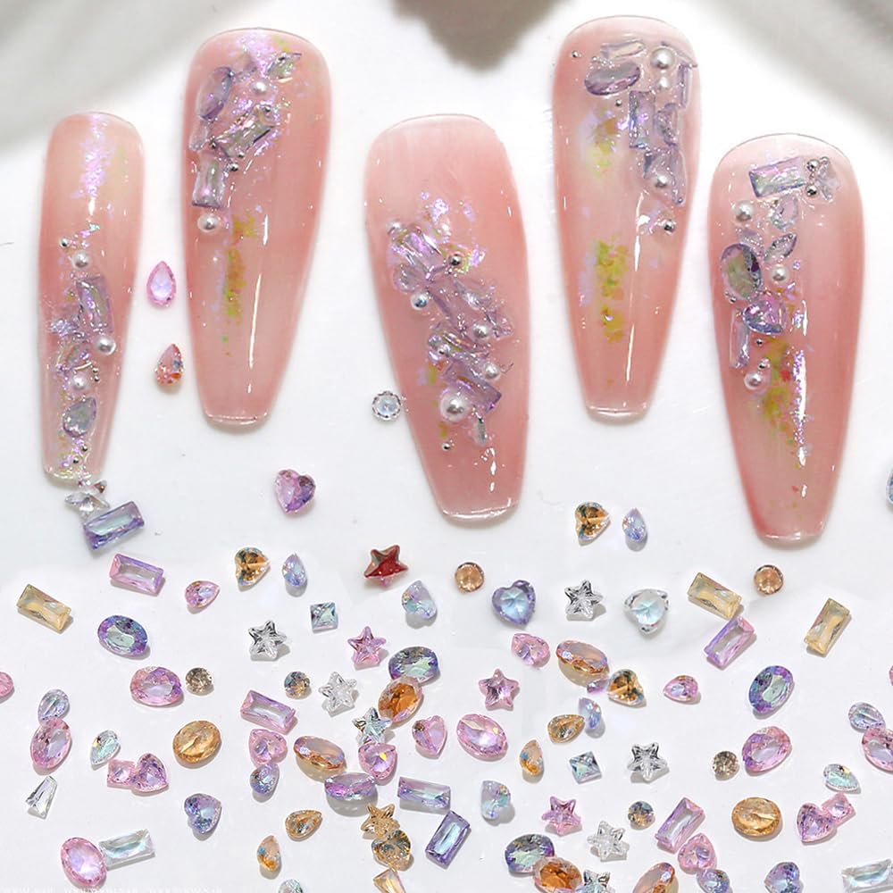 WENEWFINE packaging and rhinestones kit for convenient nail design projects.