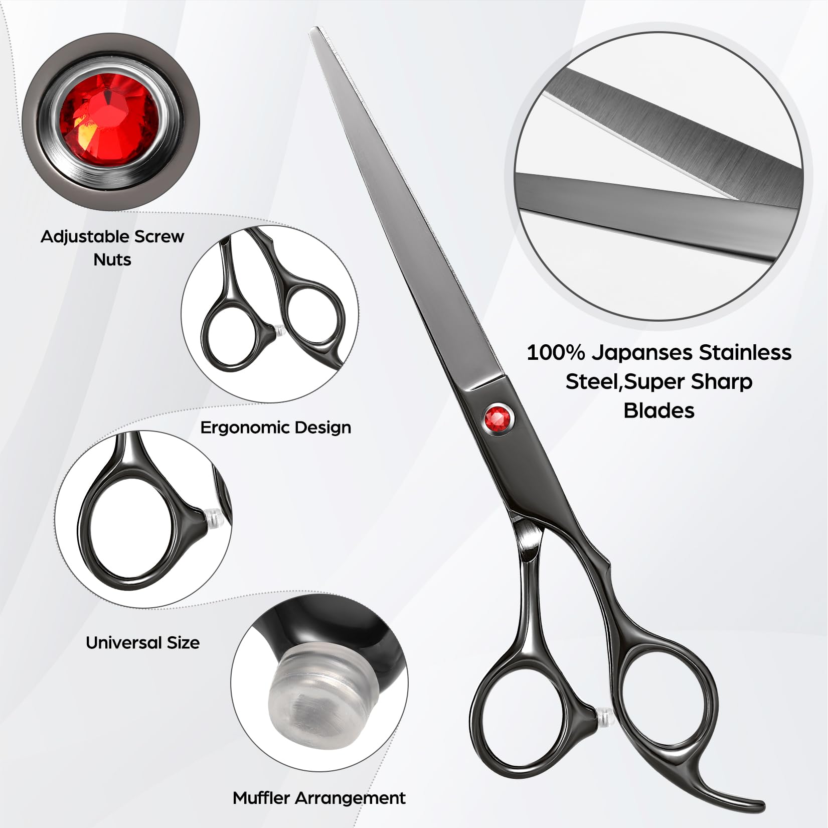 Wenshall hair clip secures sections during precise trims.