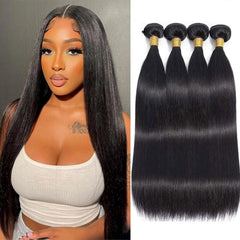 WENYAN straight bundles 16inch weft for seamless blend.
