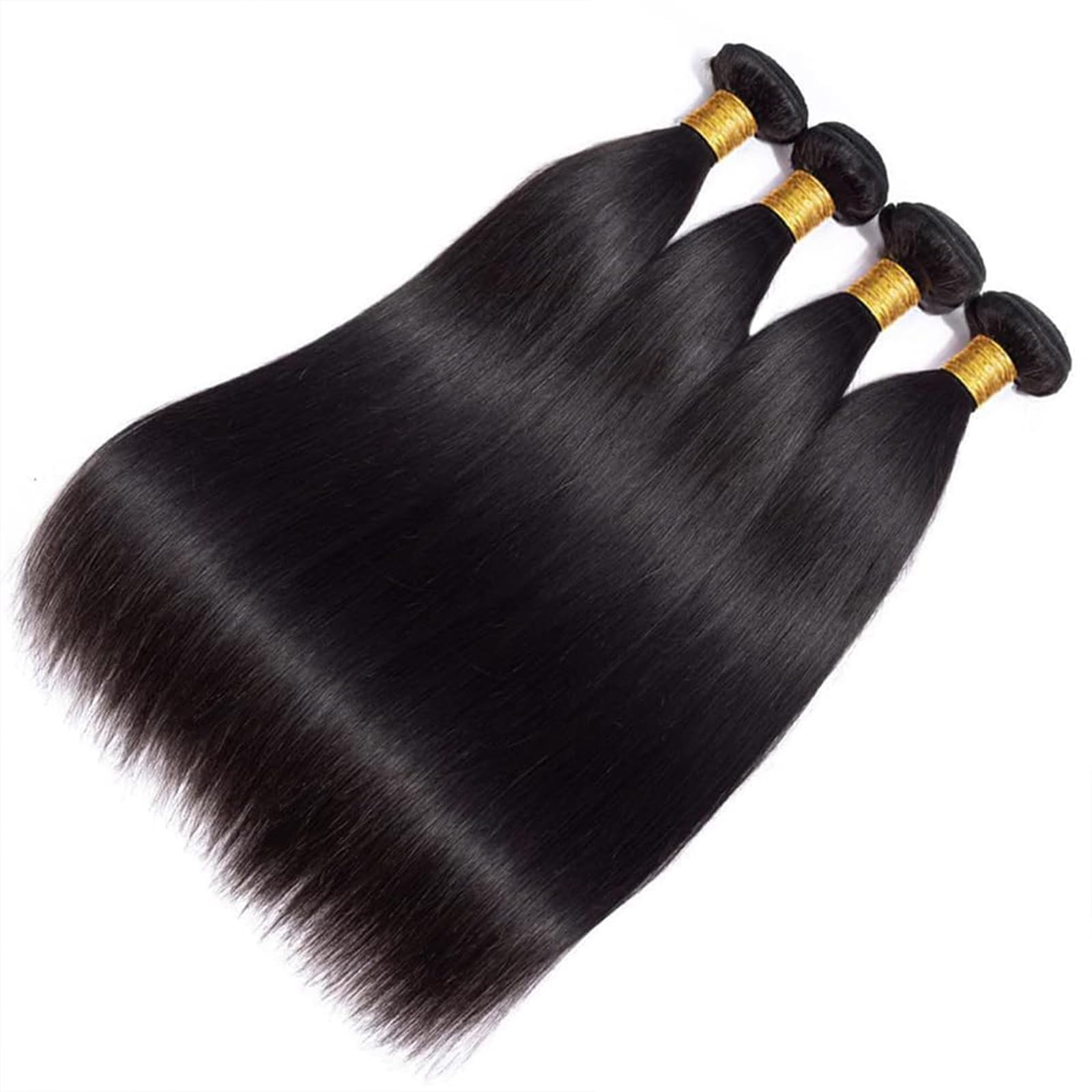 WENYAN straight bundles 18inch weft for natural look and easy styling.