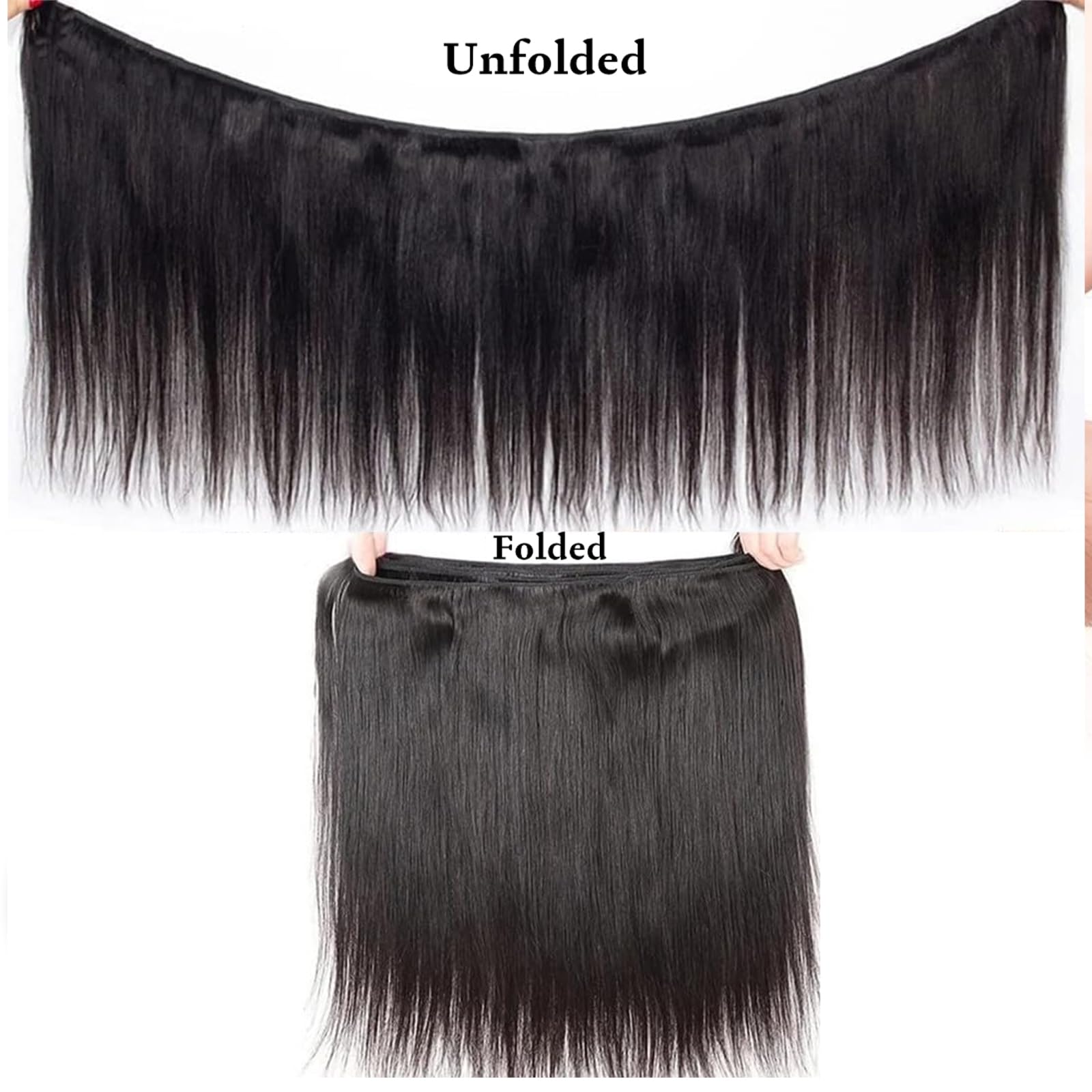 WENYAN straight bundles 22inch weft adds length for full look.