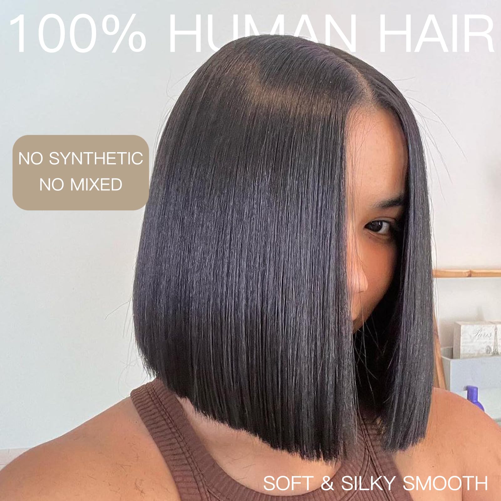 WEQUEEN 4x4 skin-like lace bob wig blends with skin tone for seamless edges