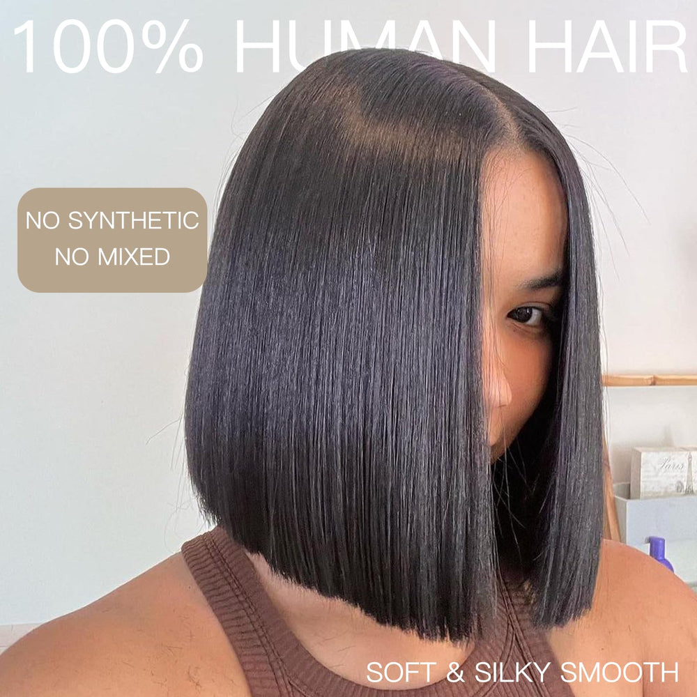 WEQUEEN 4x4 skin-like lace bob wig blends with skin tone for seamless edges