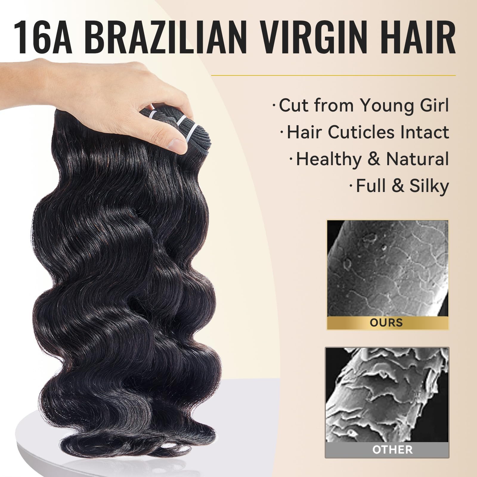 WEQUEEN bundles body wave ready to style, showing versatile curl capability.