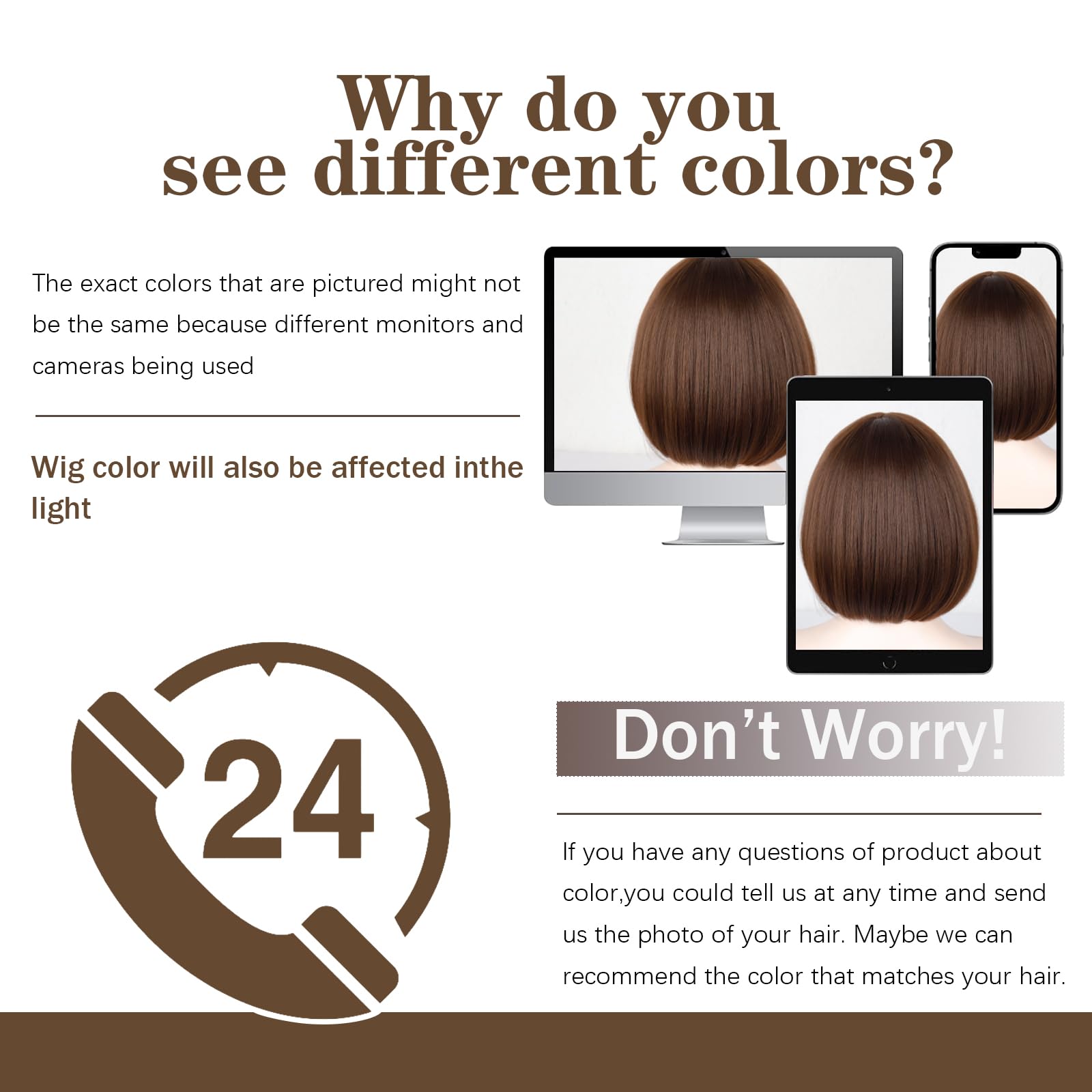WERD elegant brown bob with bangs, versatile look for parties and daily wear