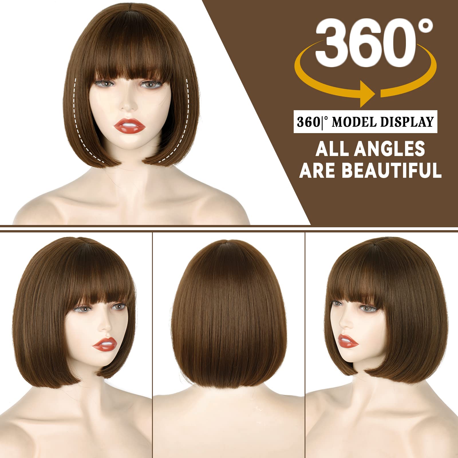 WERD heat-resistant fiber wig, maintains shape during styling