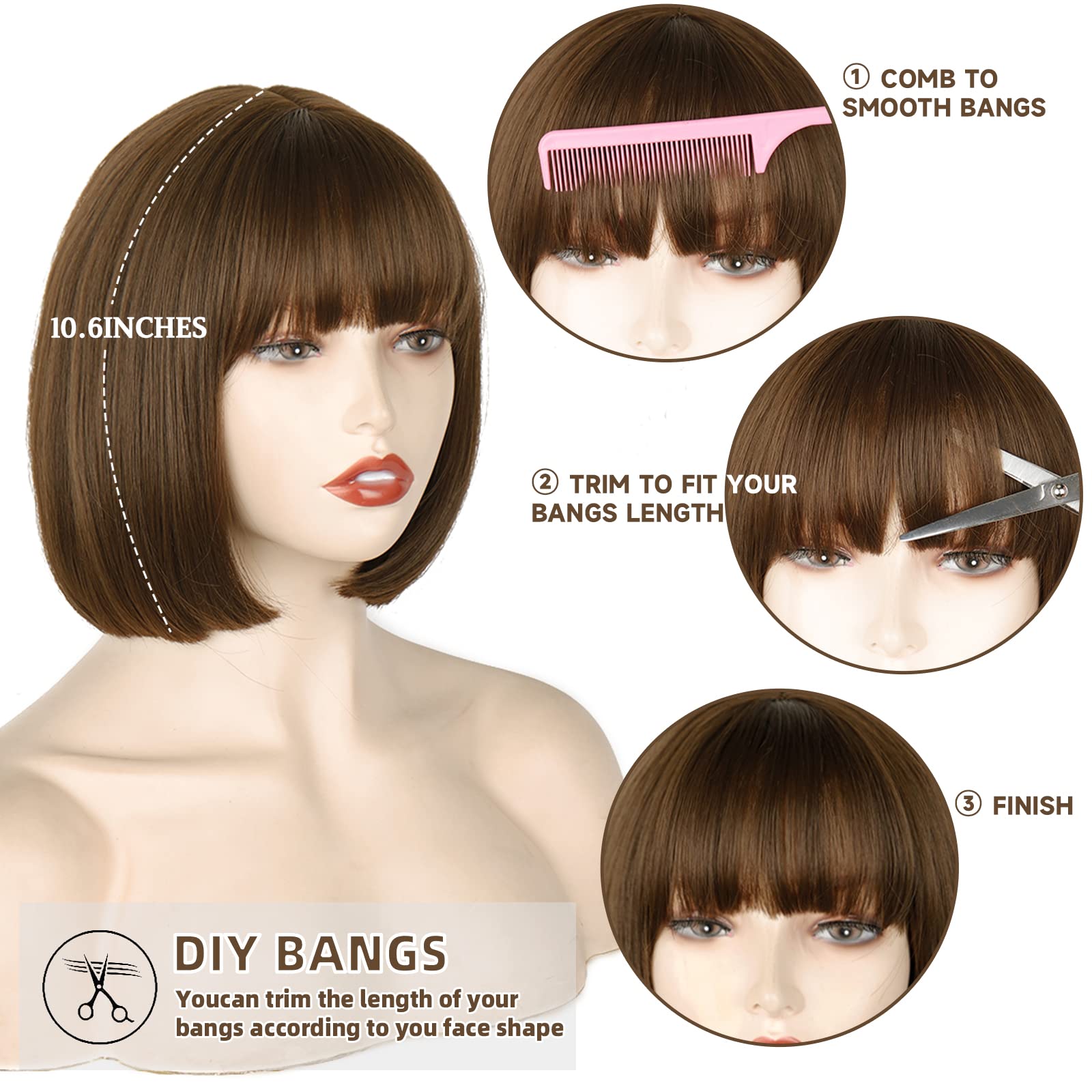 WERD rose mesh cap wig with adjustable fit for secure wear
