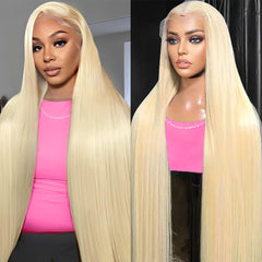werkueen 32 inch 613 lace front wig showing natural scalp for daily wear