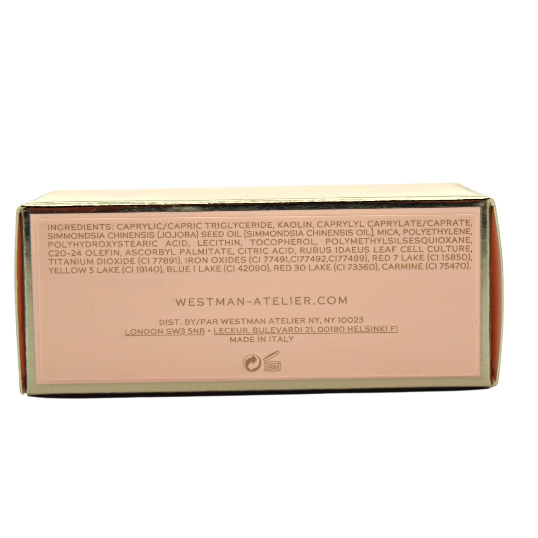 Westman Atelier Baby Cheeks Blush Stick Chouchette nourishing formula supports moisturized skin.