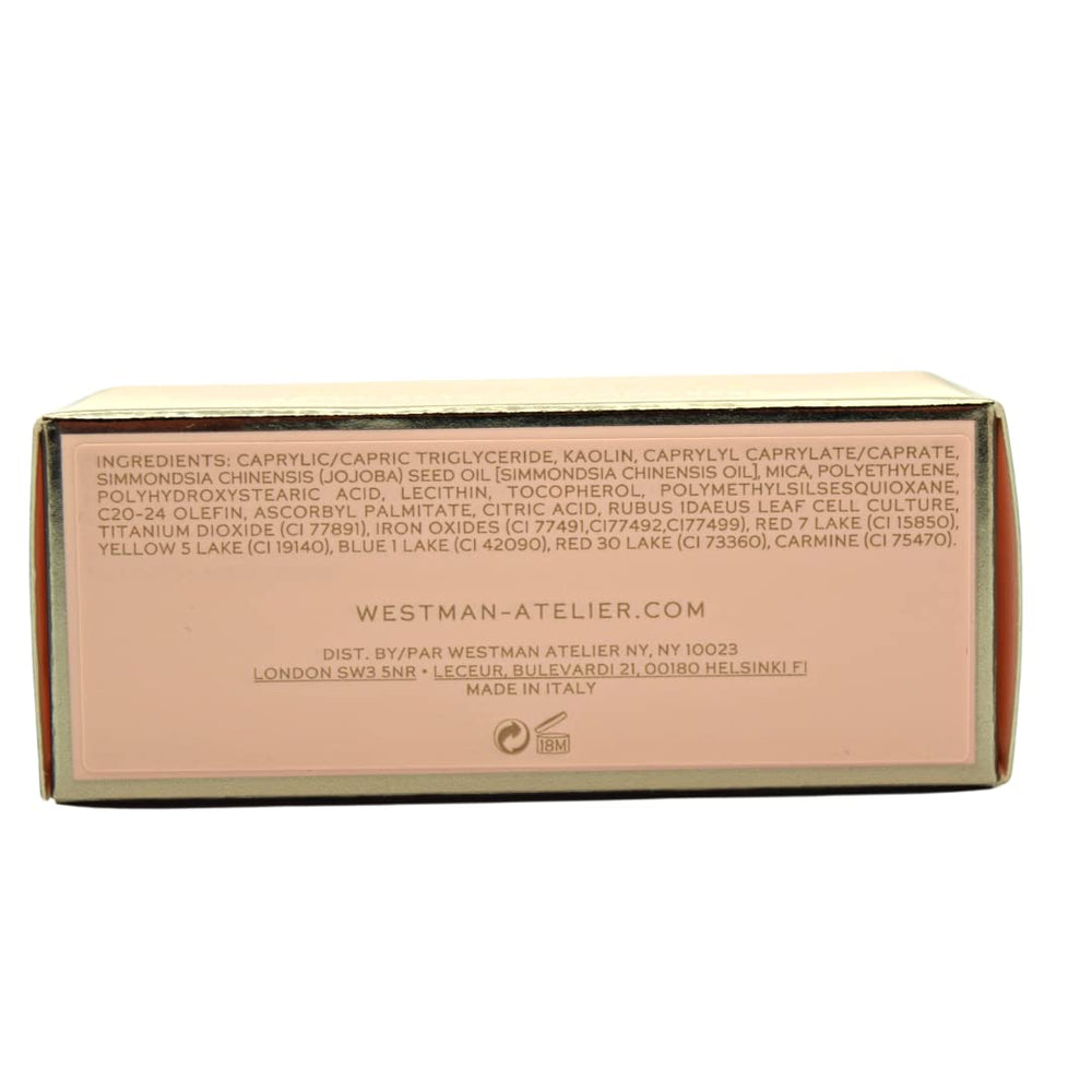 Westman Atelier Baby Cheeks Blush Stick Chouchette nourishing formula supports moisturized skin.