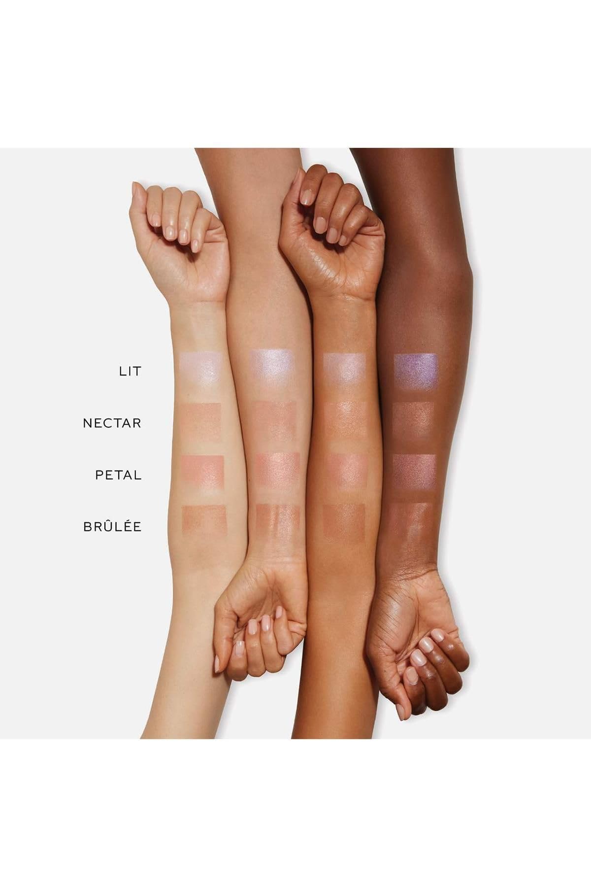 Westman Atelier Lit Up Glow Highlighter Stick Nectar for on-the-go touch-ups and radiance.