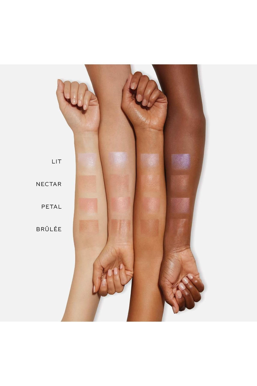 Westman Atelier Lit Up Glow Highlighter Stick Nectar for on-the-go touch-ups and radiance.