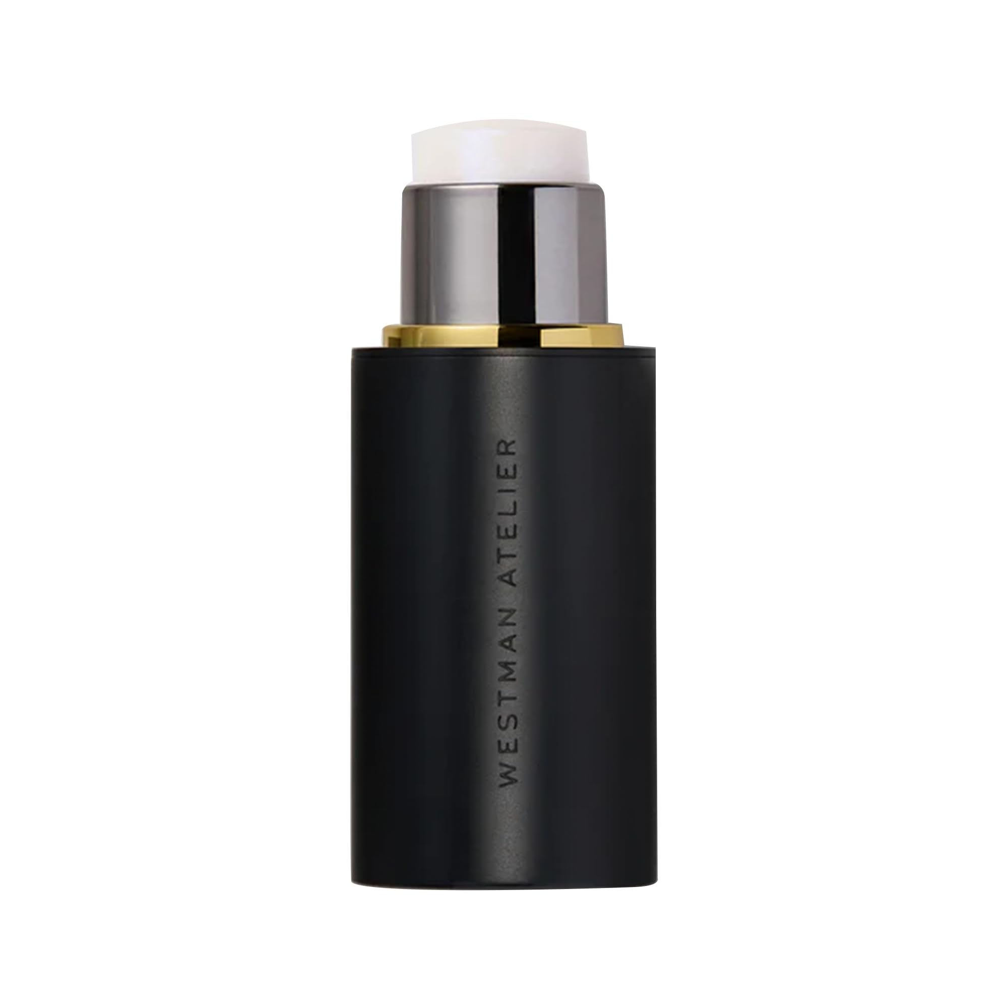 WESTMAN ATELIER Lit Up Highlighter Stick swatch showing radiant, natural glow