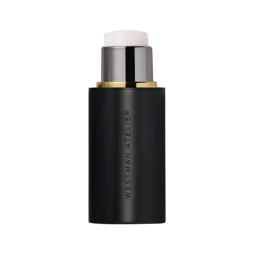 WESTMAN ATELIER Lit Up Highlighter Stick swatch showing radiant, natural glow
