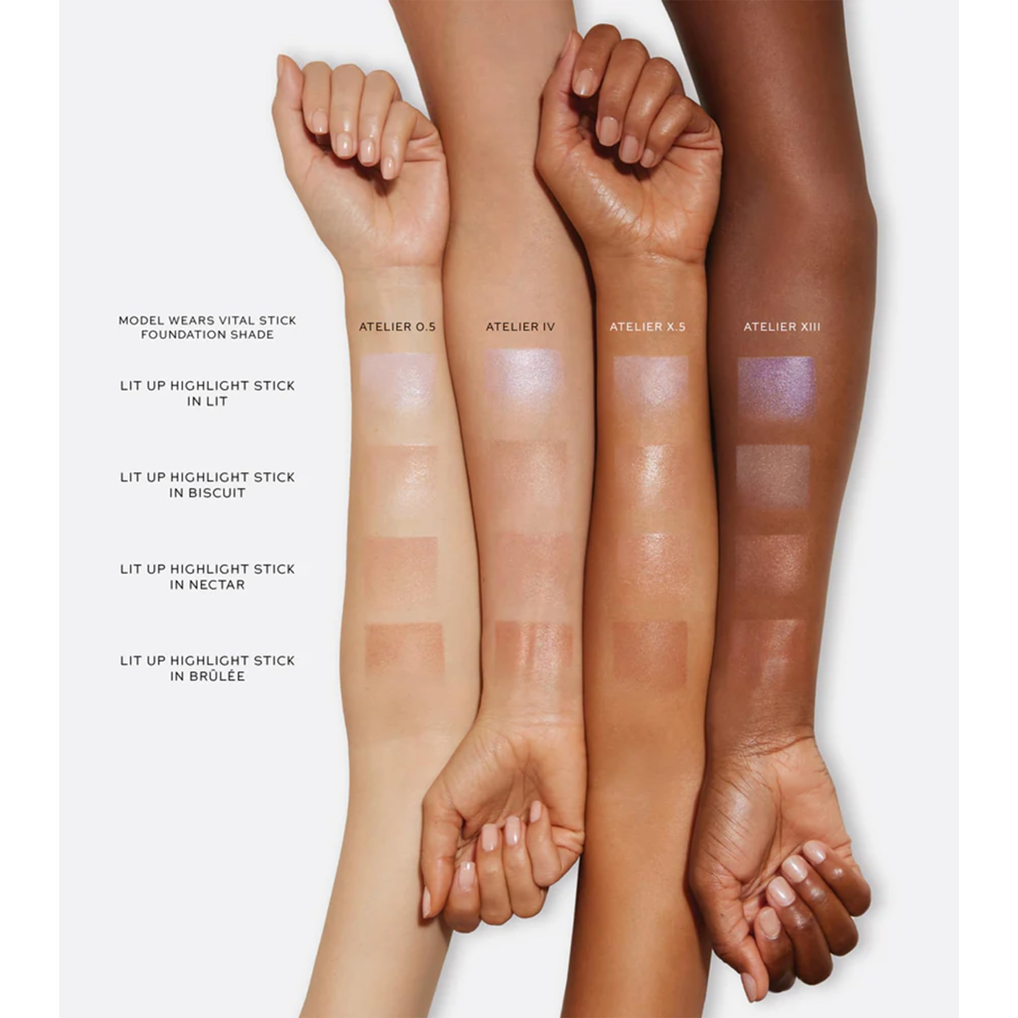 WESTMAN ATELIER Lit Up Highlighter Stick iridescent undertone flatters many complexions