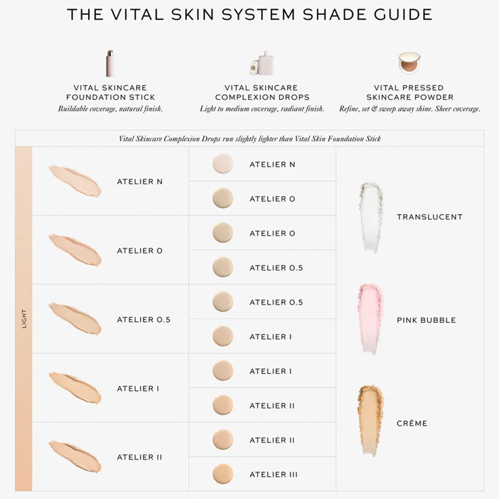 Westman Atelier Complexion Drops swatch on skin shows even tone