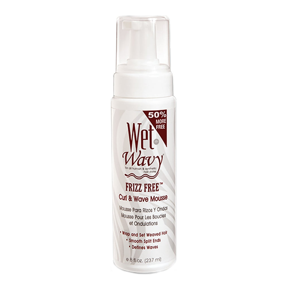 Wet N Wavy Curl Foam Mousse bottle for frizz control and easy styling.