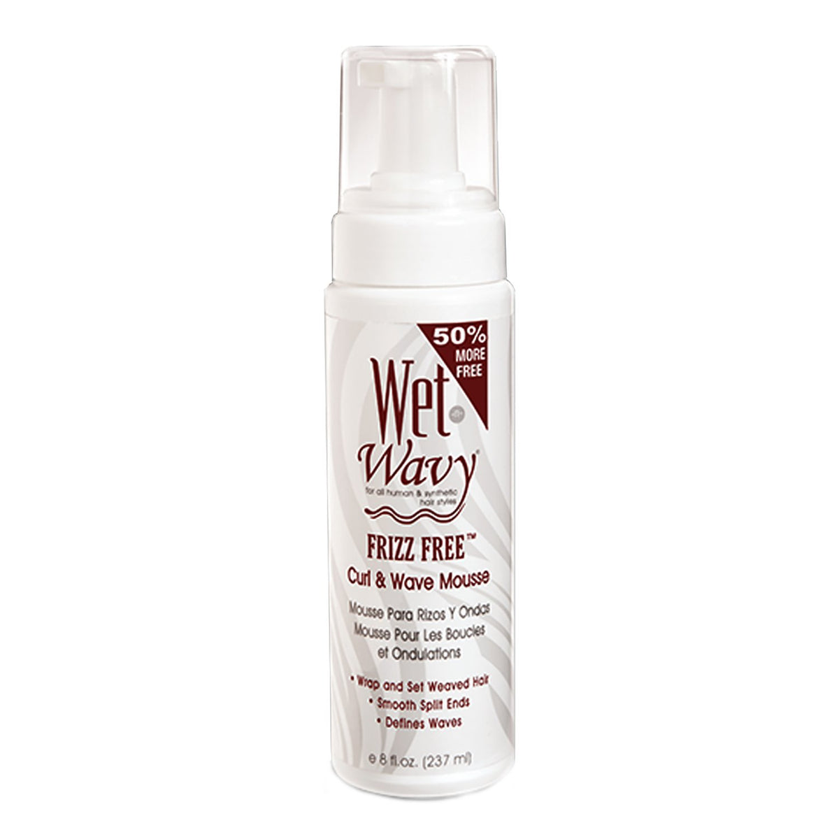 Wet N Wavy Curl Foam Mousse bottle for frizz control and easy styling.