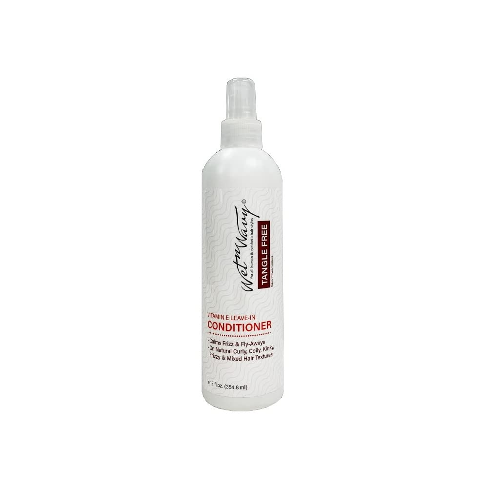 Wet n Wavy Vitamin E Leave-In Conditioner 12oz bottle; adds moisture and shine.