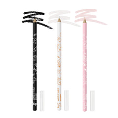 wet n wild Hello Kitty matte black eyeliner pencil swatch for precise lining