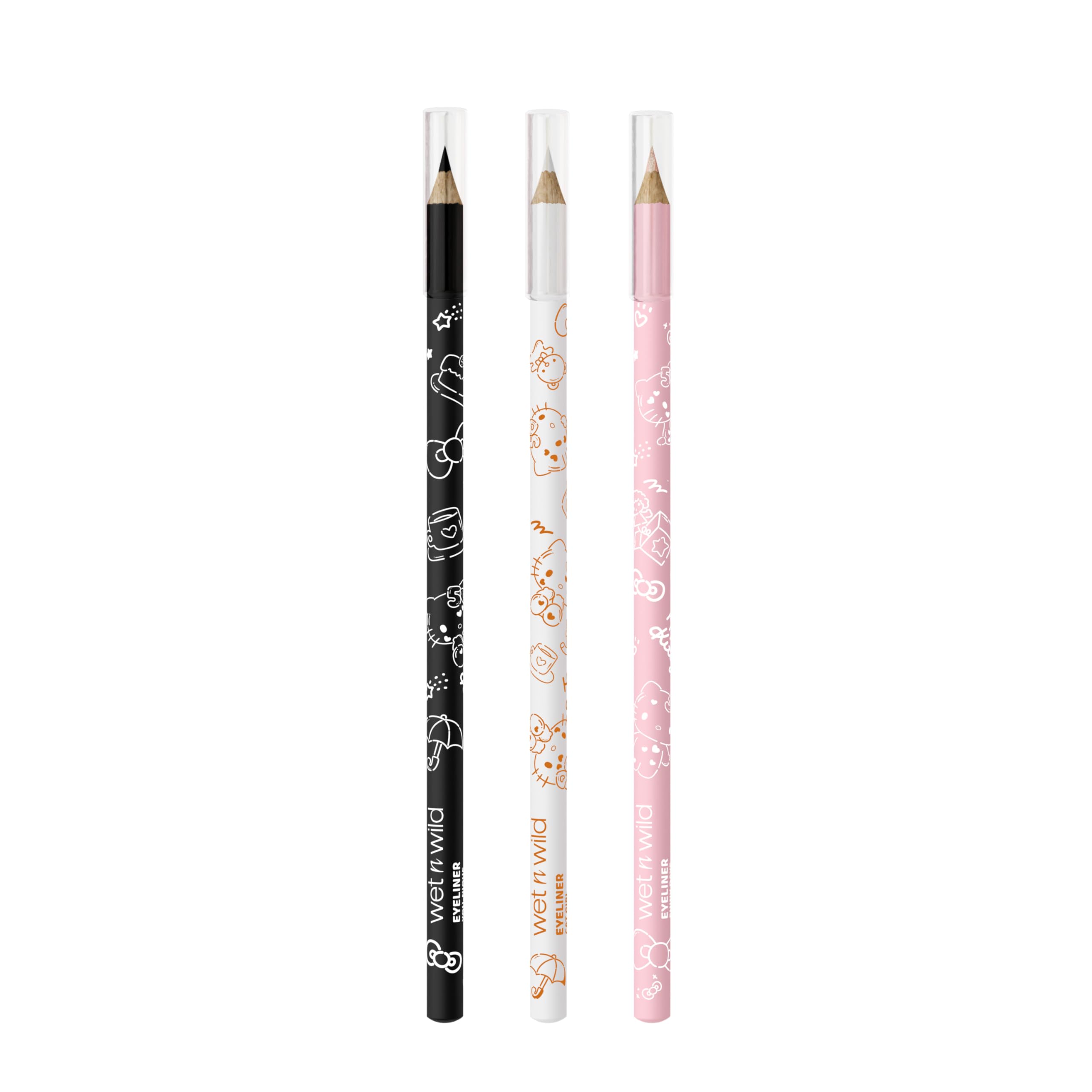 wet n wild Hello Kitty pigment-rich eyeliner swatch shows smooth application