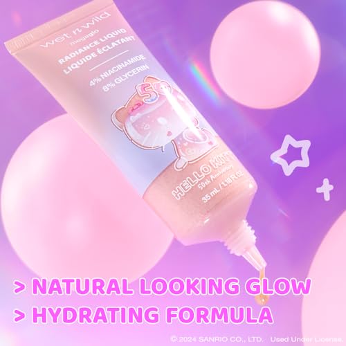 Wet n Wild Hello Kitty Radiance Drops dropper closeup for precise application and glow