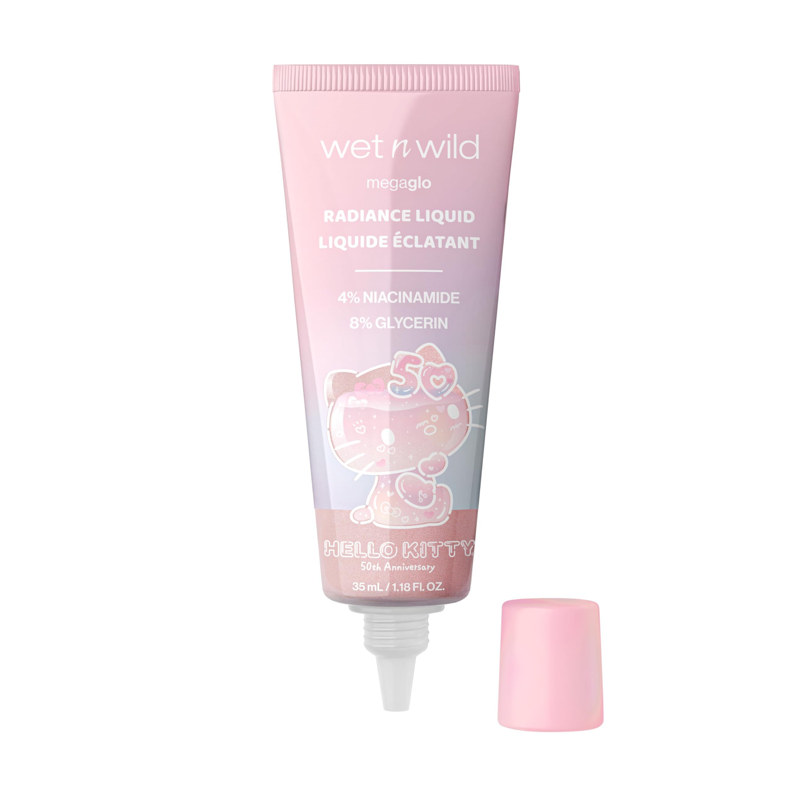 Wet n Wild Hello Kitty Radiance Drops closeup highlighting natural glow finish