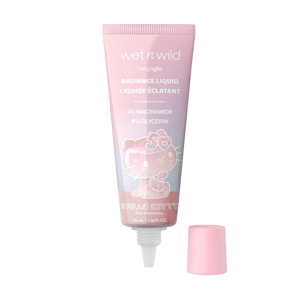 Wet n Wild Hello Kitty Radiance Drops closeup highlighting natural glow finish
