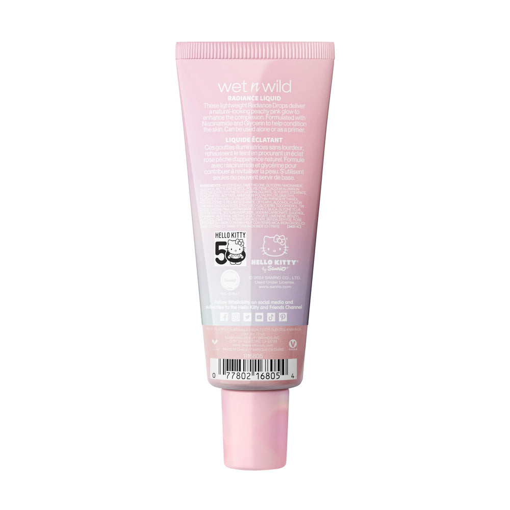 Wet n Wild Hello Kitty Radiance Drops texture swirl demonstrating smooth finish