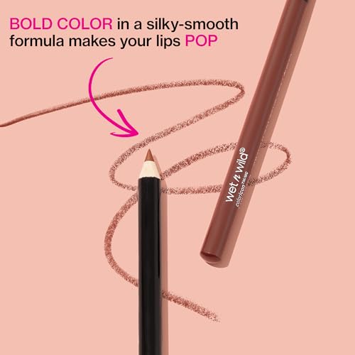 Wet n Wild lip liner application close-up highlights silky creamy texture