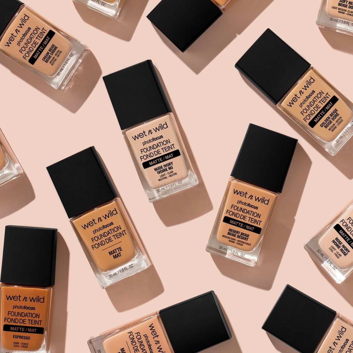 wet n wild Photo Focus Matte Foundation applied on the face to show matte finish.