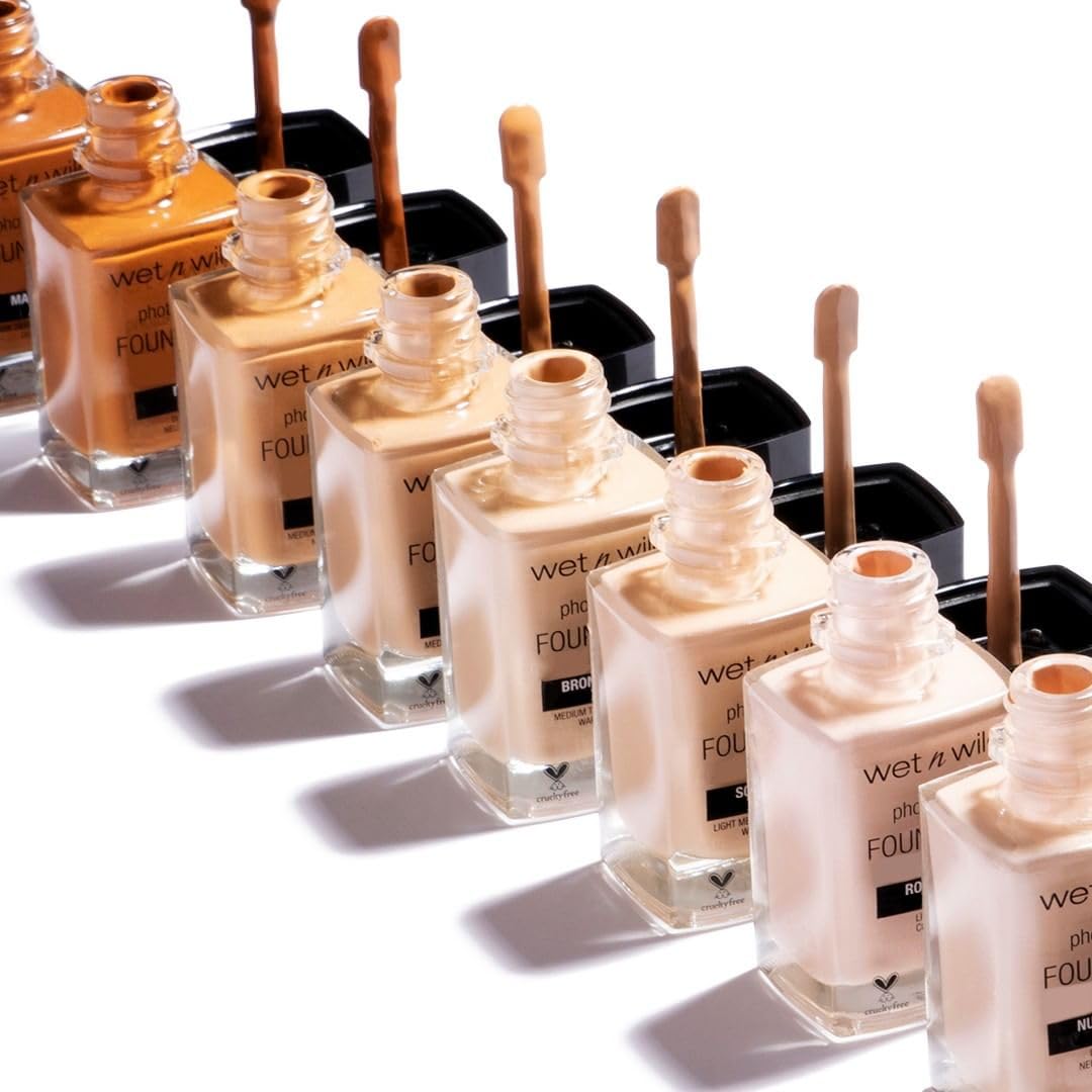 wet n wild Photo Focus Matte Foundation texture close-up reveals creamy consistency.