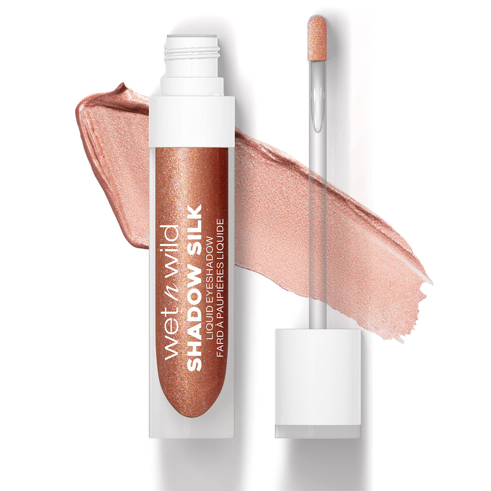 Wet n Wild Shadow Silk Heart Of Rose Gold close-up showing vibrant shimmer for bold lids.
