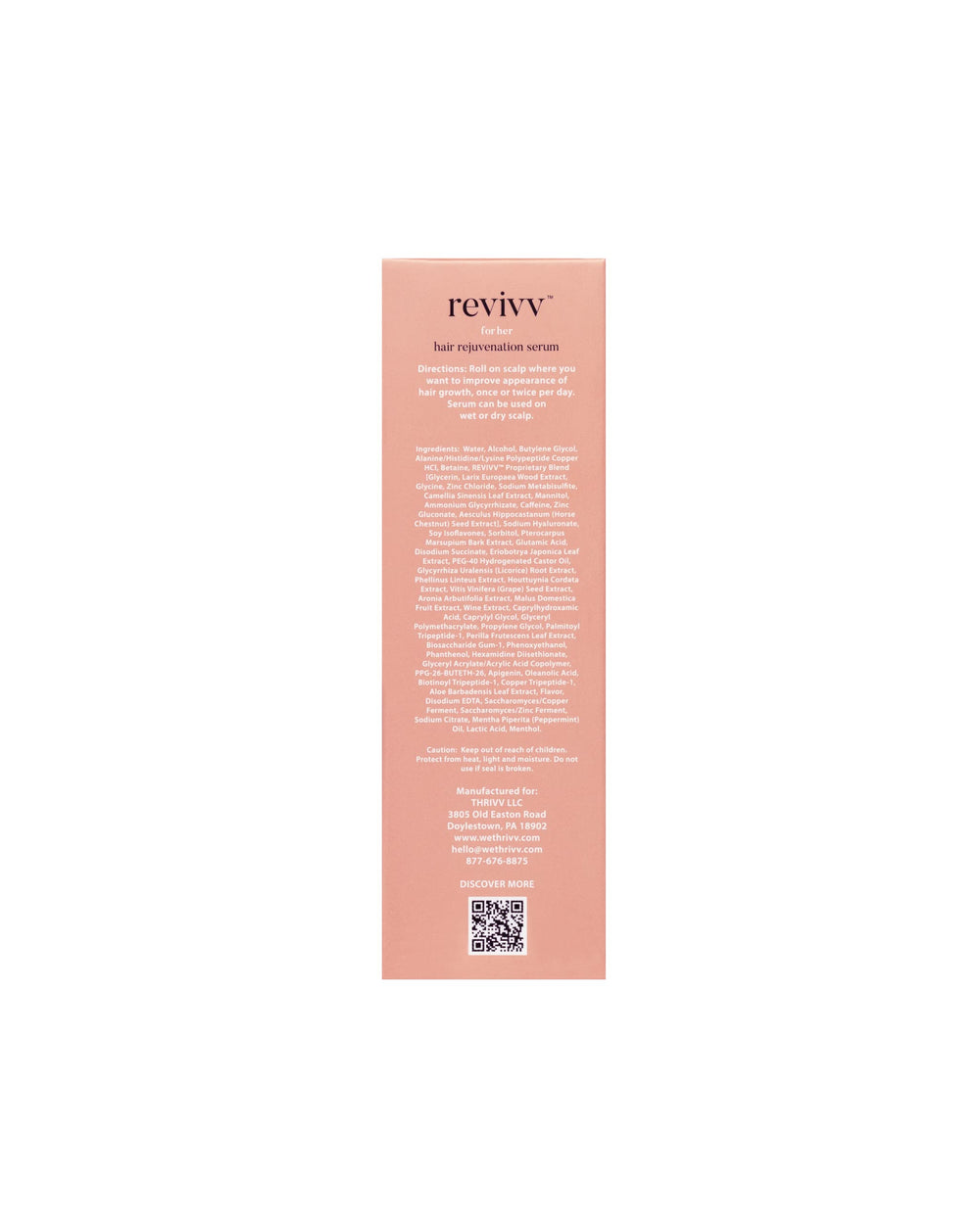 WETHRIVV REVIVV for Her label and ingredient details on the bottle