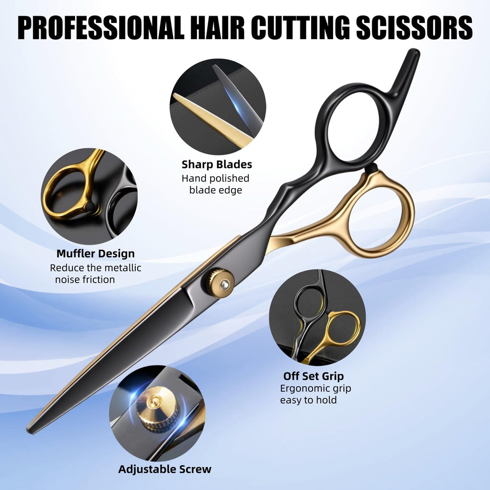 WFOEJEJ ergonomic barber scissors reduce fatigue during long styling sessions
