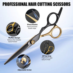 WFOEJEJ ergonomic barber scissors reduce fatigue during long styling sessions