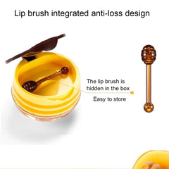 WFWJ Bee Lip Balm Honey Pot jar closeup showing propolis-rich formula