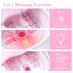 WHALSTAR collapsible foot spa with bubble oxygen for spa-like soaking